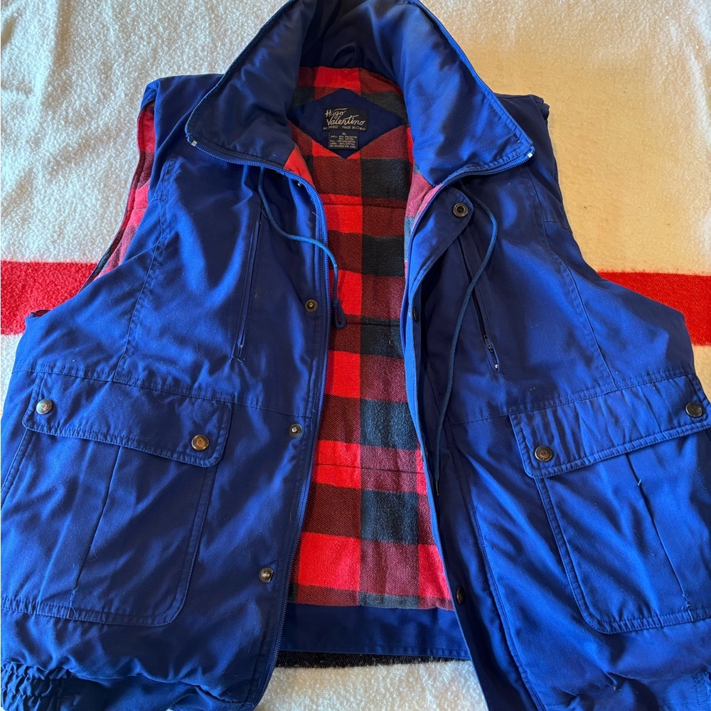 Vintage buffalo plaid vest